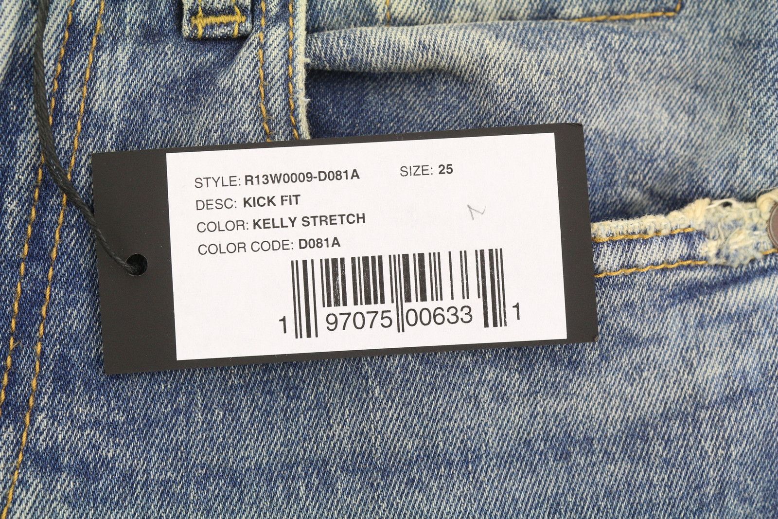 R13 KICK FIT 25 Kelly Stretch Flare Blue Jeans 87176 Size 25" / US 0 / IT 36 - 7 Thumbnail