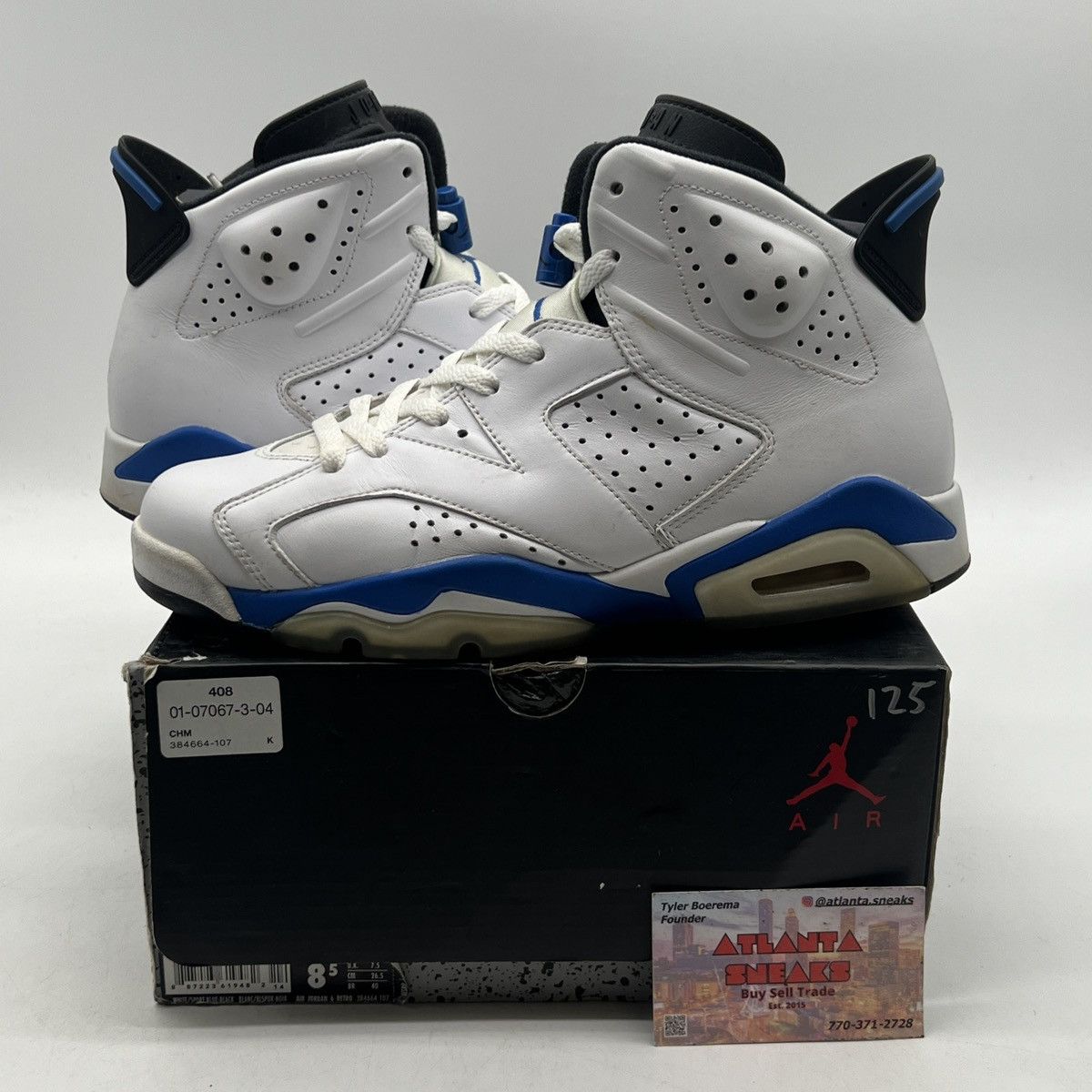 Jordan Brand Air Jordan 6 sport blue Size US 8.5 / EU 41-42 - 1 Thumbnail