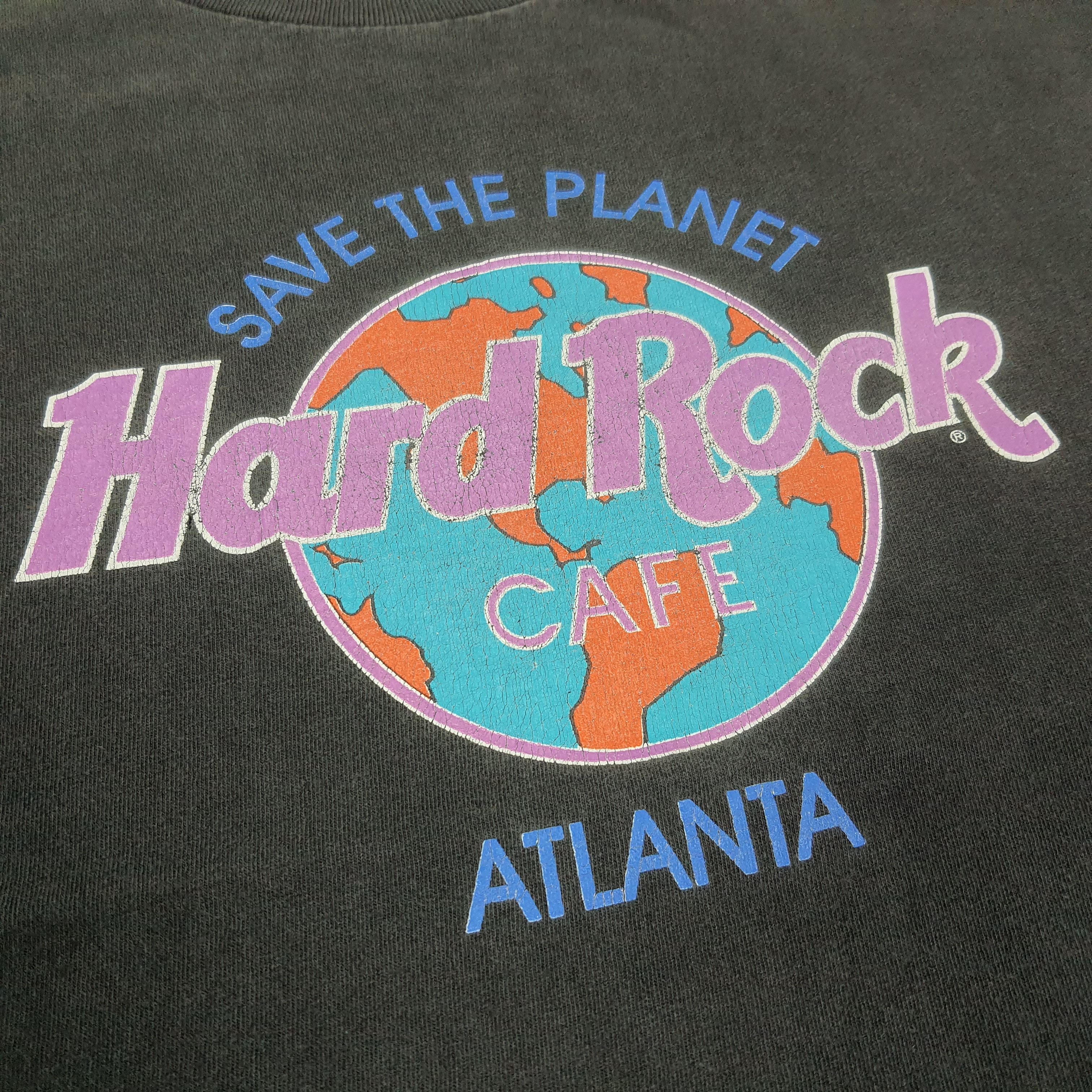 Hard Rock Cafe × Vintage Vintage Hard Rock Cafe Atlanta Save The Planet Tshirt Size US XL / EU 56 / 4 - 2 Thumbnail