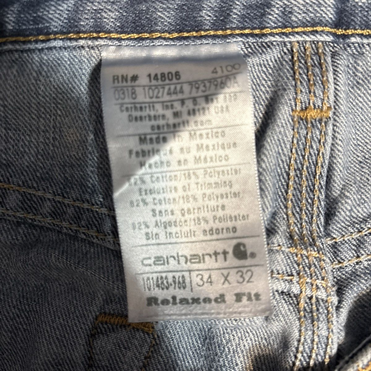 Carhartt Carhartt Jeans 34x32 Jeans Size US 34 / EU 50 - 3 Thumbnail