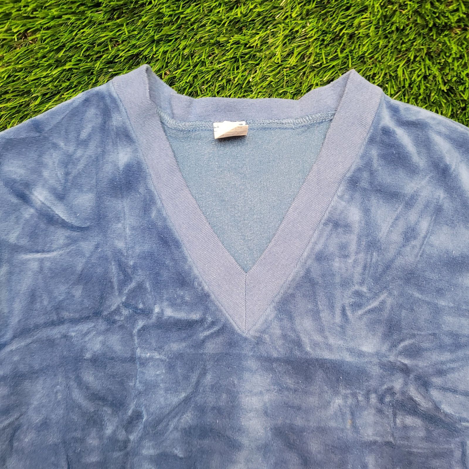 Robert Bruce VTG 80s Robert Bruce Velour Pullover Sweater Women M Cropped Size M / US 6-8 / IT 42-44 - 2 Thumbnail