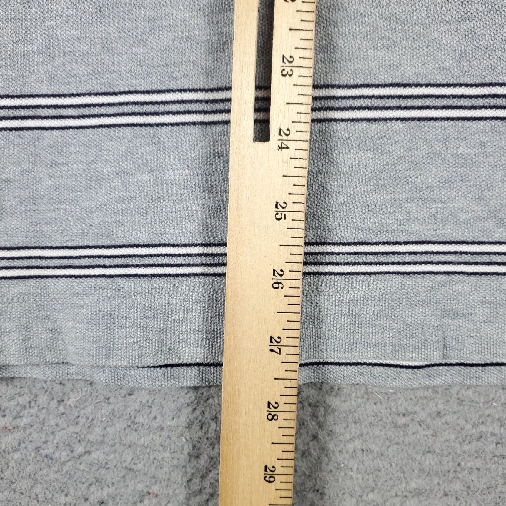 Nautica Nautica Polo Shirt Mens Medium Gray Striped Casual Short Sleeve Size US M / EU 48-50 / 2 - 5 Thumbnail