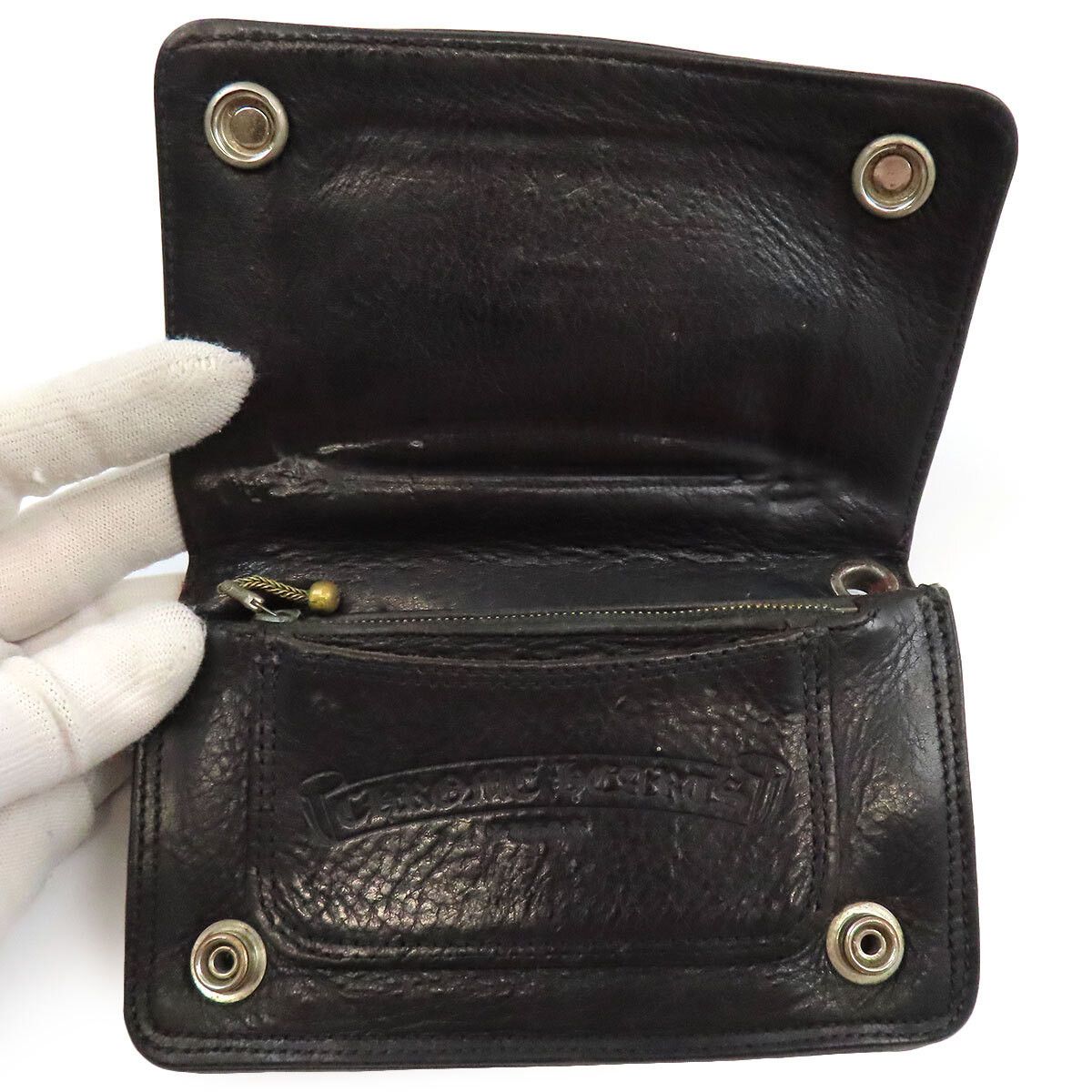 Chrome Hearts Chrome Hearts Zip Cross Button Wallet Black Size ONE SIZE - 6 Thumbnail