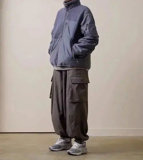 Jean 20AW Indigo Union Japan Coffee Brown Oversized Jogger Pants Size US 31 - 3 Thumbnail