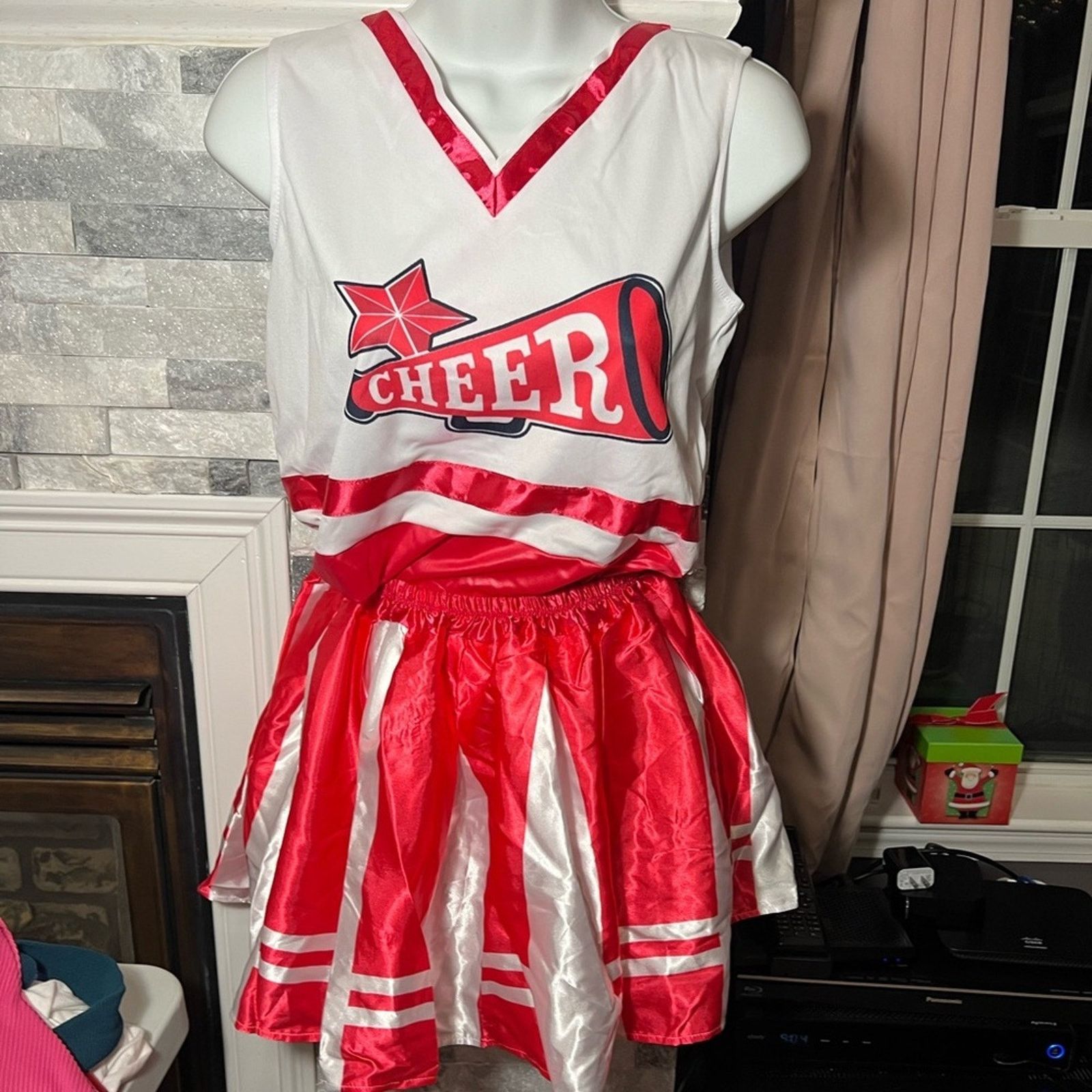 & Other Stories Spooktacular Cheerleader Costume – Pink & White – Size L Size 34" / US 12 / IT 48 - 4 Thumbnail