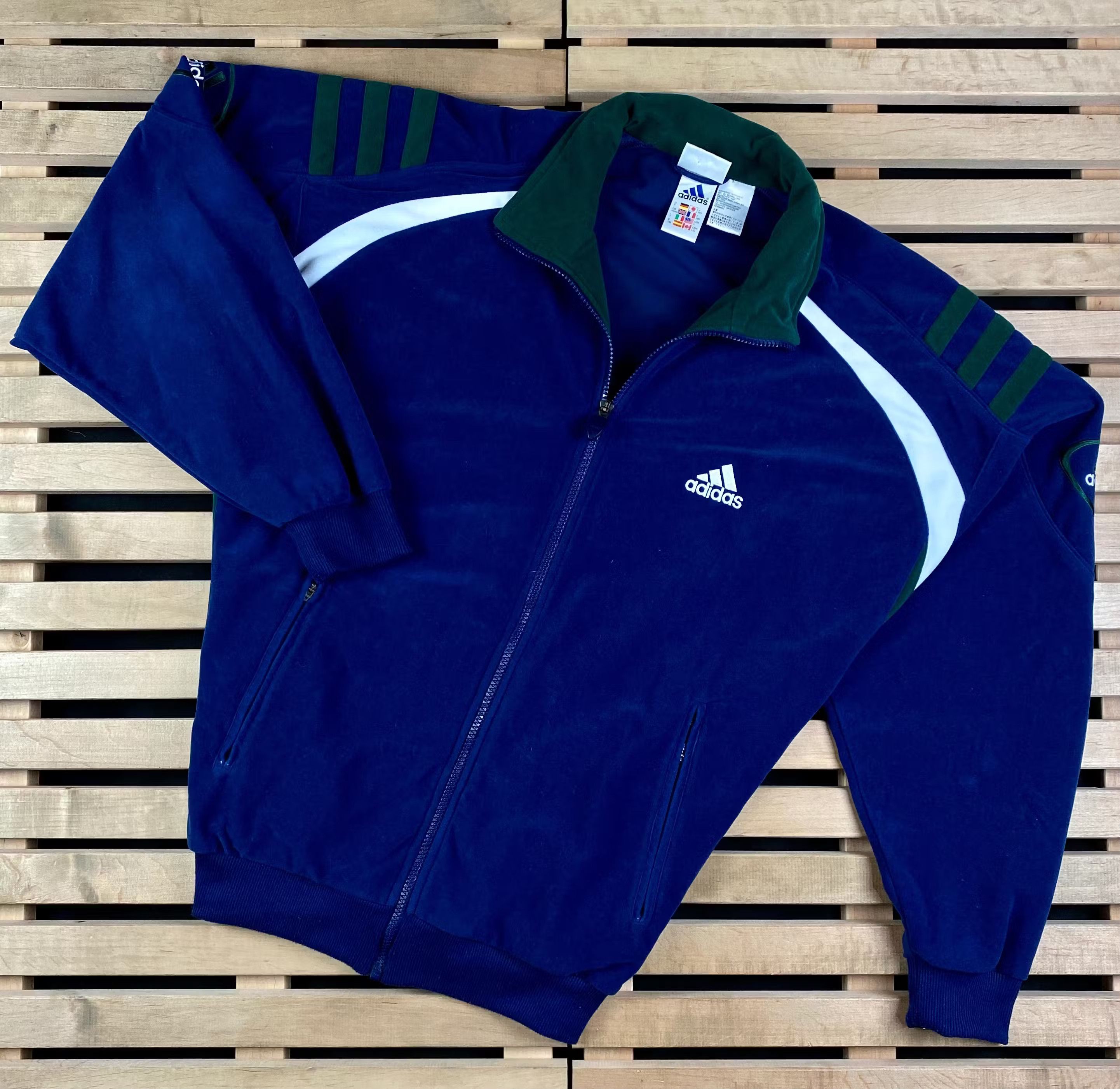 Adidas × Vintage Mens Bomber Jacket Adidas Vintage Size L Size US L / EU 52-54 / 3 - 1 Thumbnail