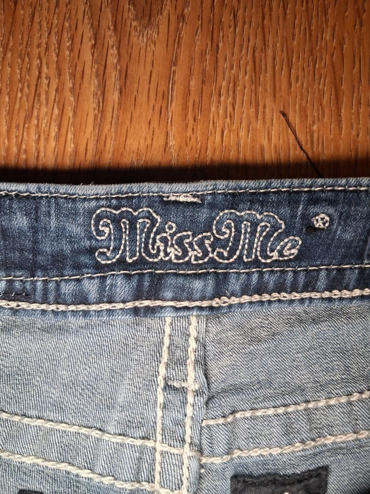 Other Miss Me Jeans Womens 26x31.5 Blue Cotton Distressed Skinny Size 26" / US 2 / IT 38 - 2 Thumbnail