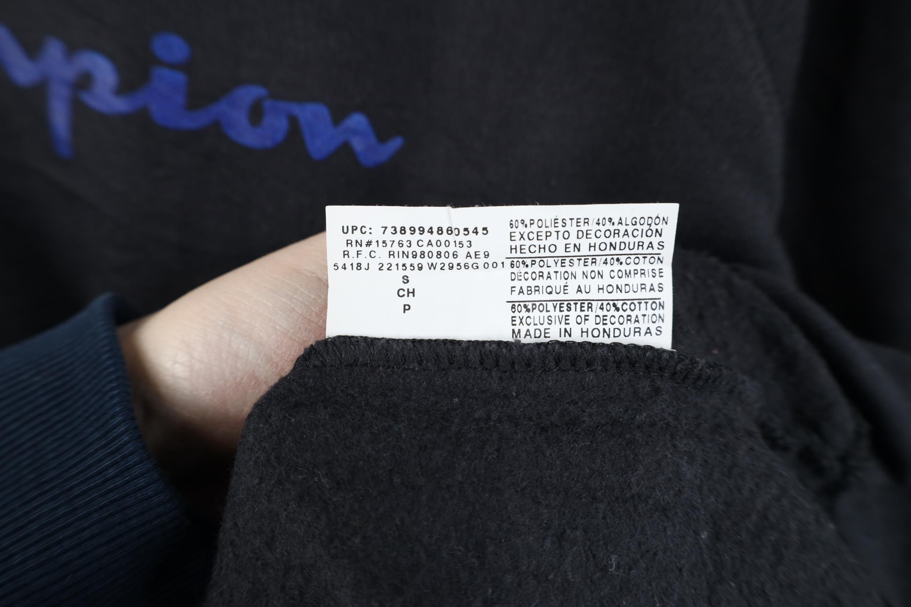 Champion Vintage Y2K Champion Spell Out French Terry Sweatshirt Black Size S / US 4 / IT 40 - 8 Thumbnail