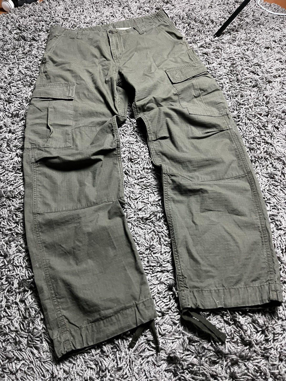 Carhartt Wip Carhartt WIP Regular Cargo Pants Olive Ripstop 33x32 Size US 33 - 1 Thumbnail