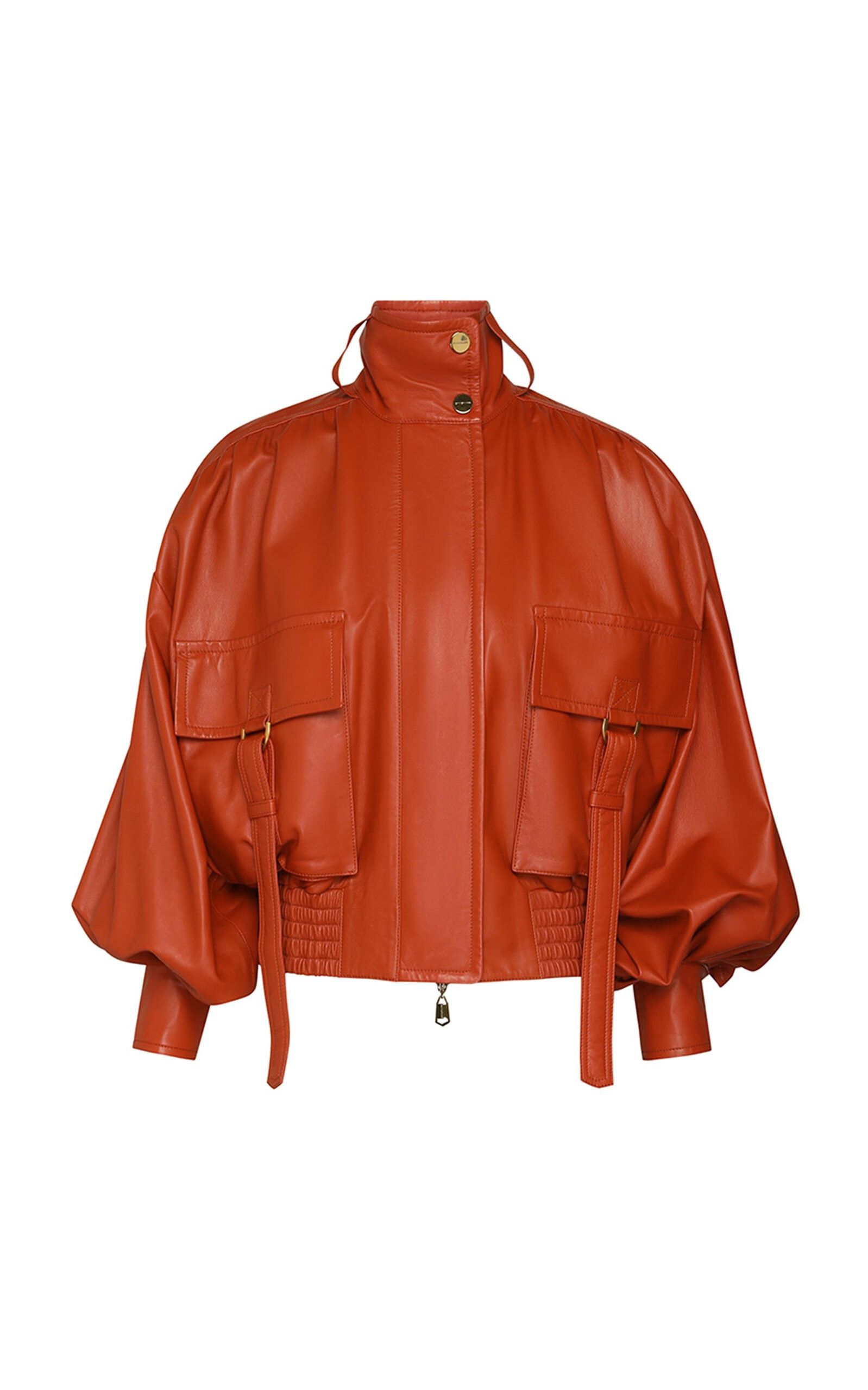 Zimmermann oc11z0725 Illustration Leather Jacket in Red Size L / US 10 / IT 46 - 1 Thumbnail