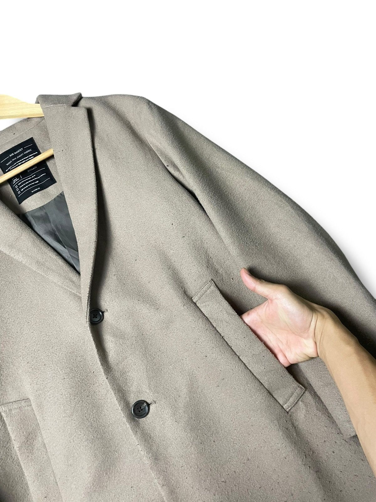 Japanese Brand × Vintage Rage Blue Wool mix Jersey Long Jacket (56) Size US S / EU 44-46 / 1 - 8 Thumbnail