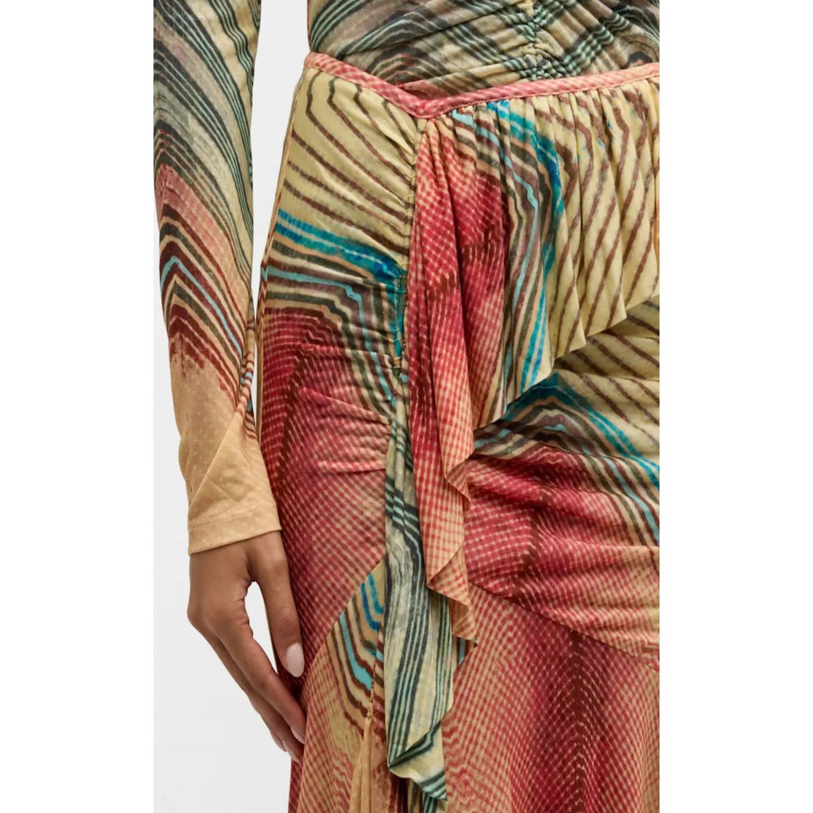 Ulla Johnson Ulla Johnson Alyssa Chevron Stripe Midi Skirt Size S 100% Size 27" / US 4 / IT 40 - 4 Thumbnail