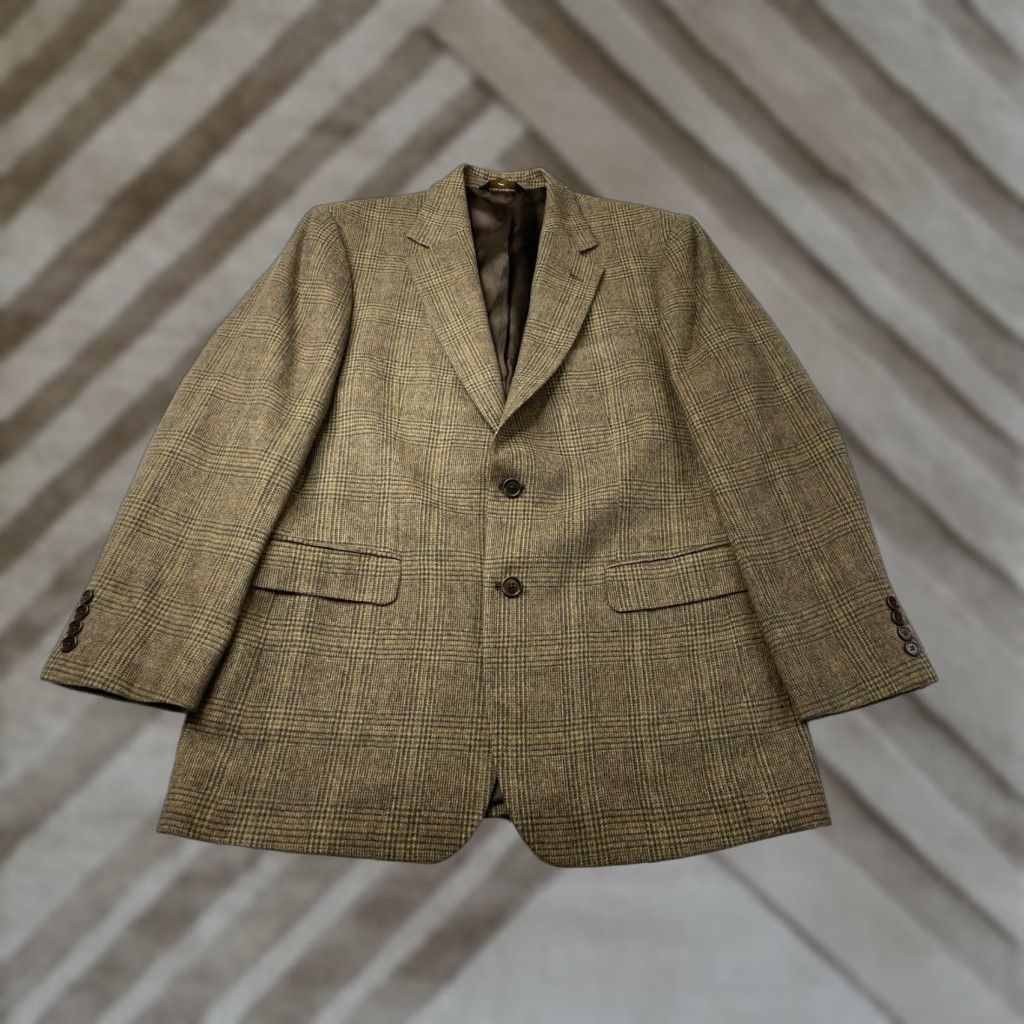 Brooks Brothers Brooks Brothers Blazer Plaid 100% Camel Hair Brown Men's 40R Blazer Suit Jacket Regular Style Size 40R - 1 Thumbnail