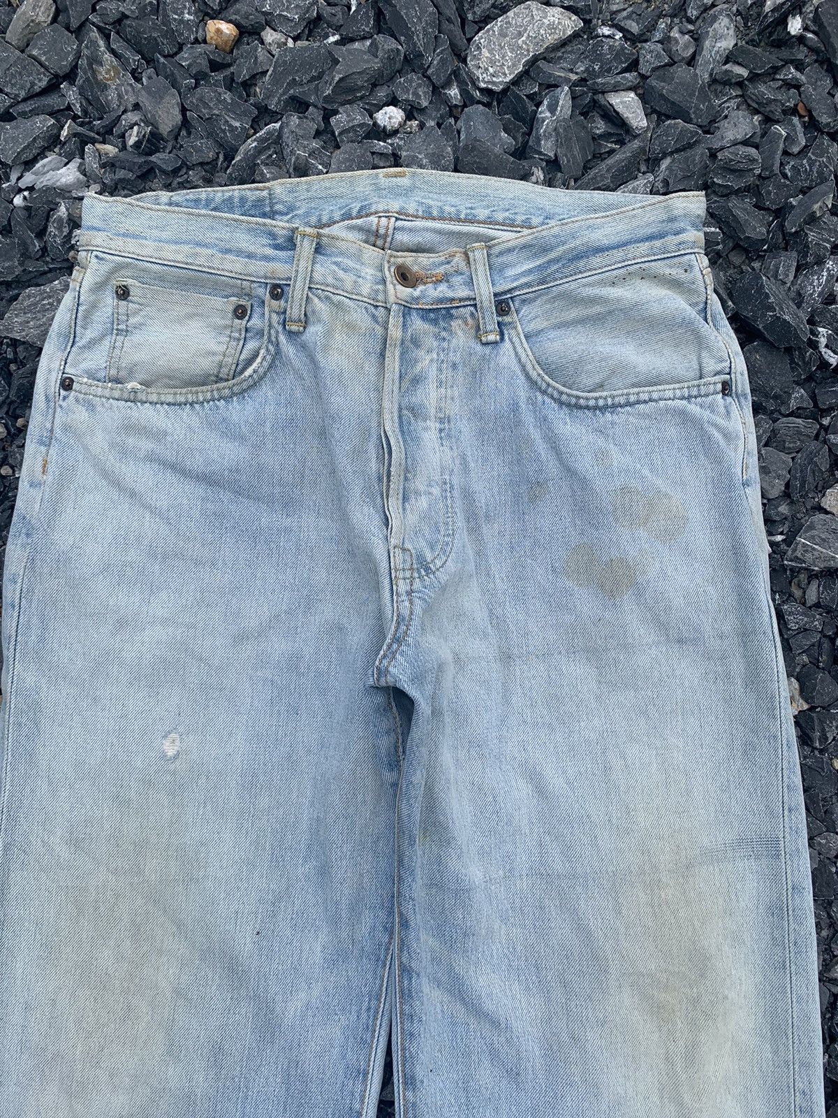 Edwin × Kapital × Vintage EDWIN 505 SELVEDGE BUTTON FLY BAGGY FADED DISTRESSED DENIM Size US 32 / EU 48 - 7 Thumbnail