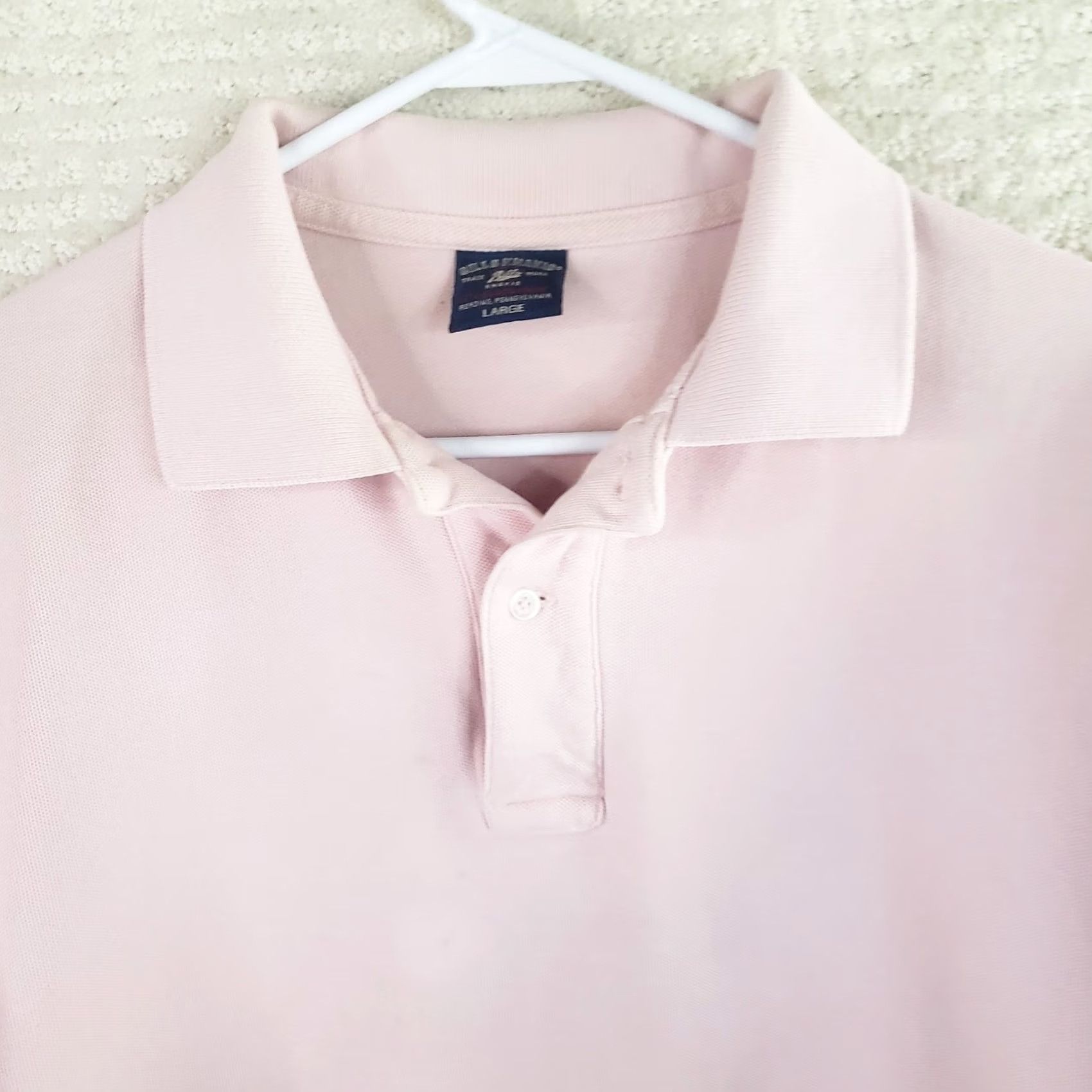 Bills Khakis Bill's Khakis Polo Shirt Mens Size L Pink Cotton Supima Pique Relaxed Fit Short Sleeve Button-Up Rugby Style Size US L / EU 52-54 / 3 - 3 Thumbnail