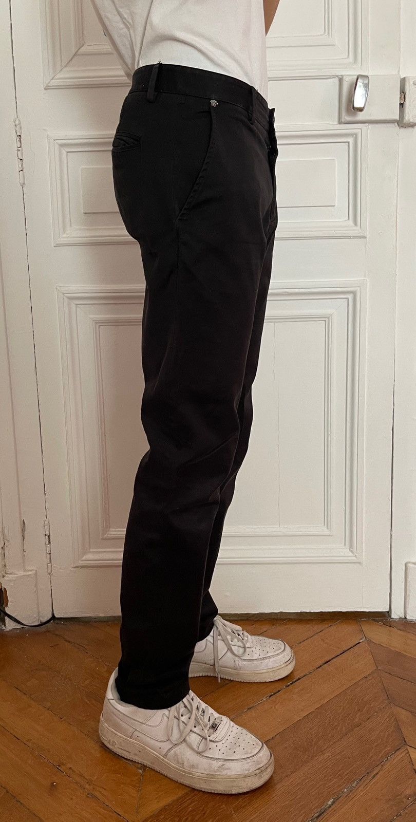 Versace Versace main line black cotton trousers pants Size US 32 / EU 48 - 2 Thumbnail