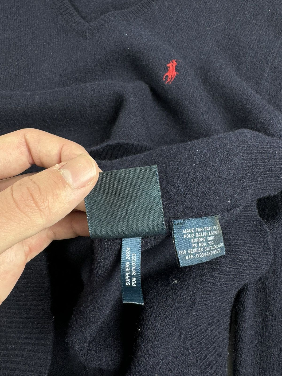Polo Ralph Lauren 90S Polo Ralph Lauren Lambs Wool V-Neck Old Money Sweater Size US L / EU 52-54 / 3 - 12 Thumbnail