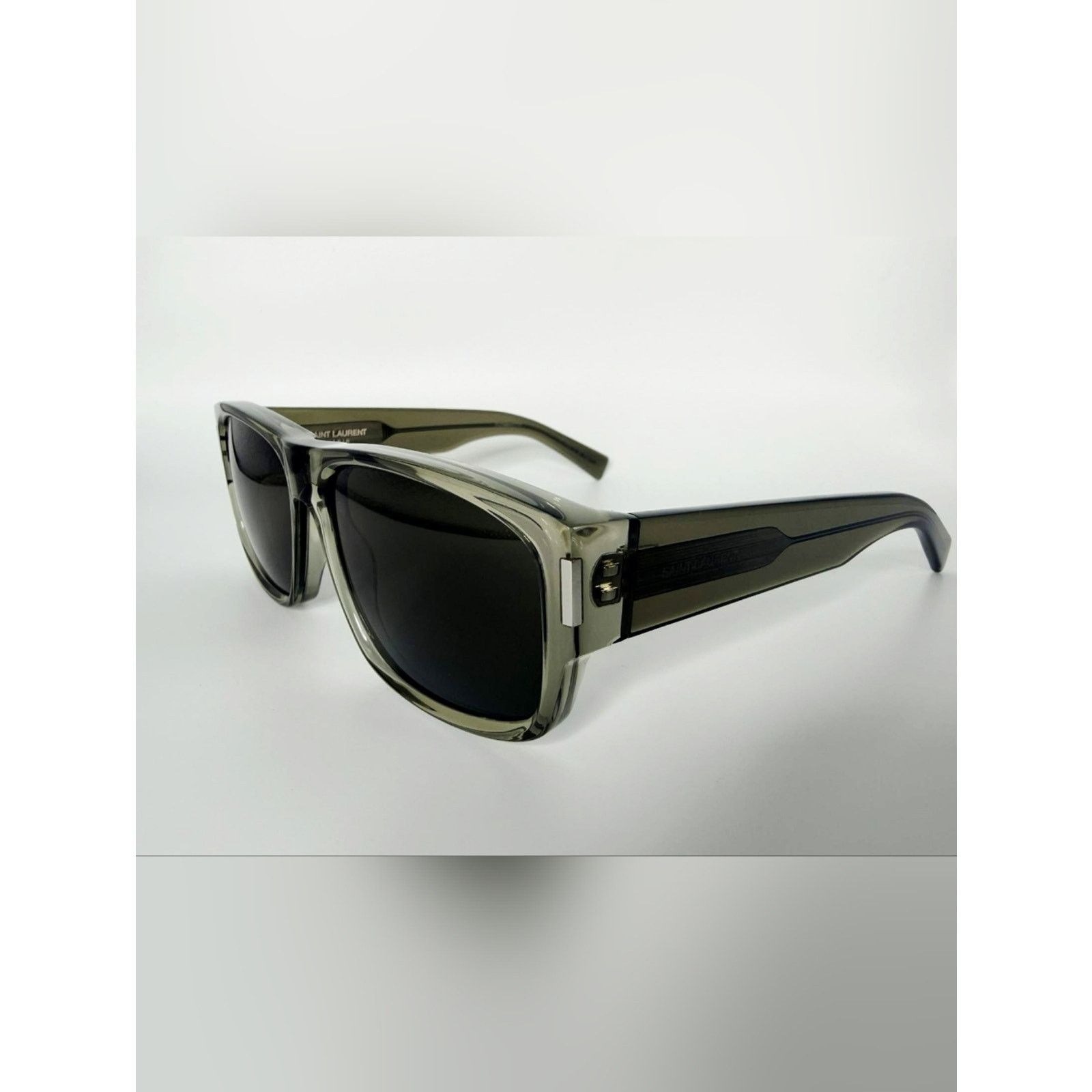 Saint Laurent Paris 😎 AUTHENTIC Saint Laurent SL 689 Square Sunglasses – Grey Size ONE SIZE - 3 Thumbnail
