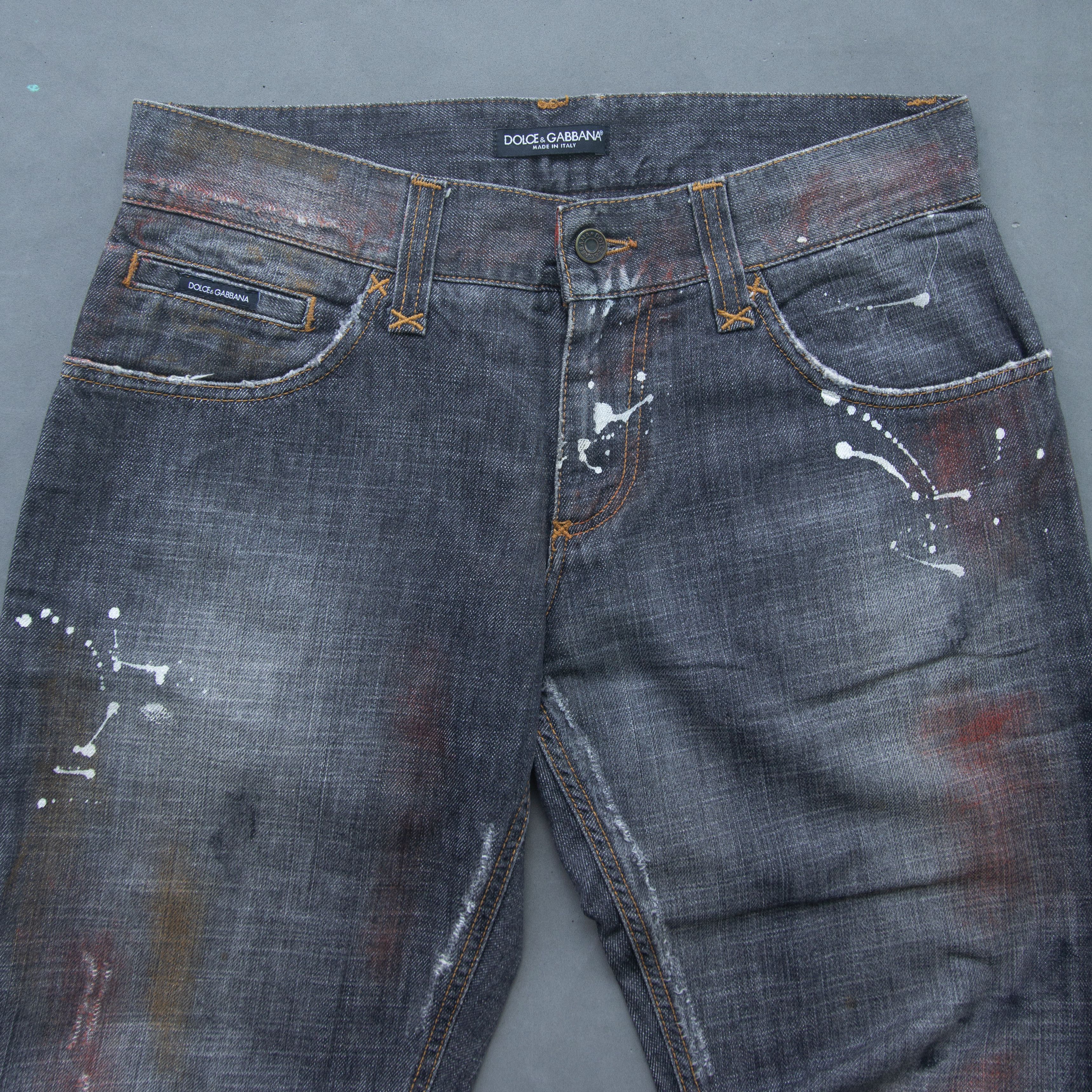 Dolce & Gabbana DnG Paint Splatter Jeans Size US 32 / EU 48 - 3 Thumbnail