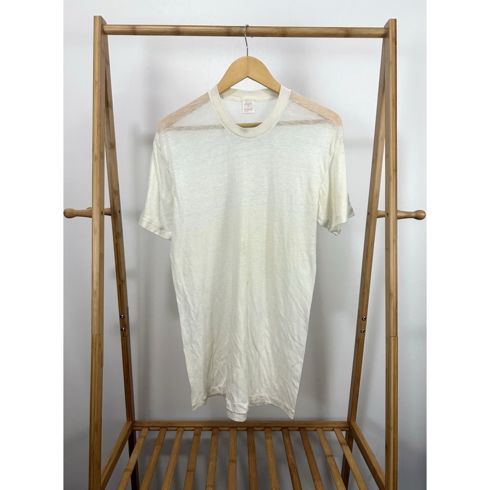 Gustin Austin Manor T-Shirt 40 VTG 80s 5050 Single Stitch Paper Thin Super Worn Burnout Size US L / EU 52-54 / 3 - 2 Thumbnail