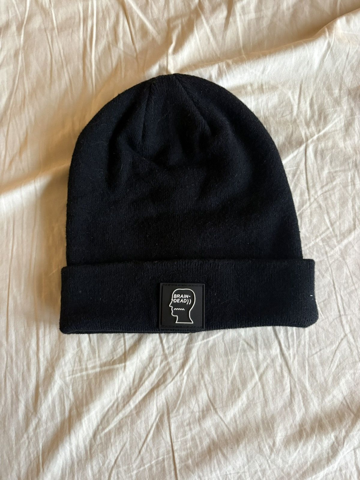 Brain Dead Brain Dead Wool Logo Head Beanie - Black | Grailed