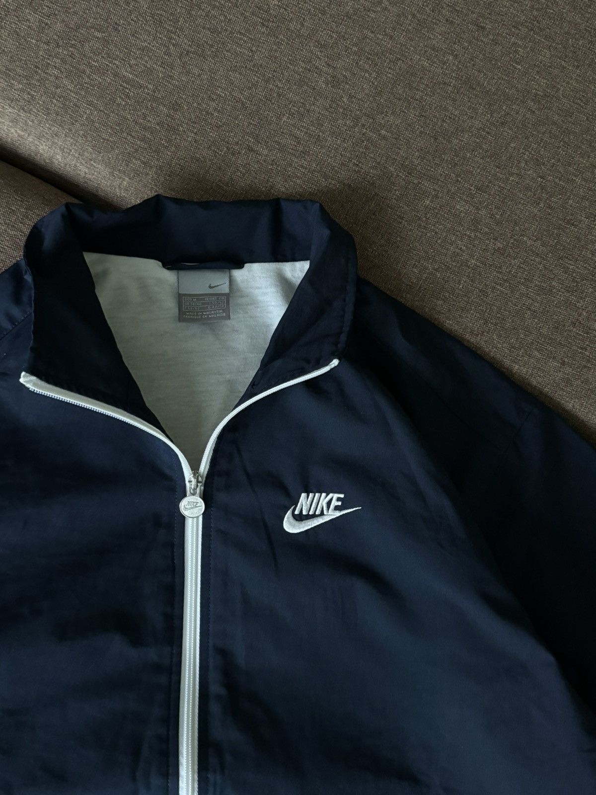 Nike × Vintage Vintage Nike Y2K oversized big logo nylon jacket hoodie Size US M / EU 48-50 / 2 - 11 Thumbnail