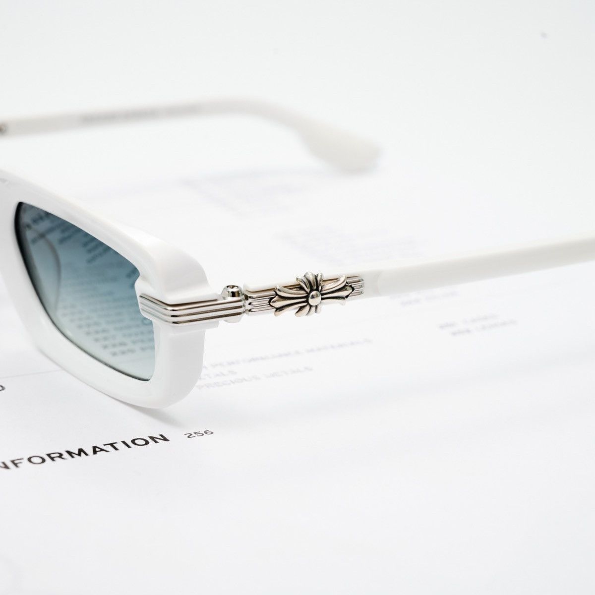 Chrome Hearts CHROME HEARTS ASSTRAVAGANT WHITE SUNGLASSES Size ONE SIZE - 3 Thumbnail