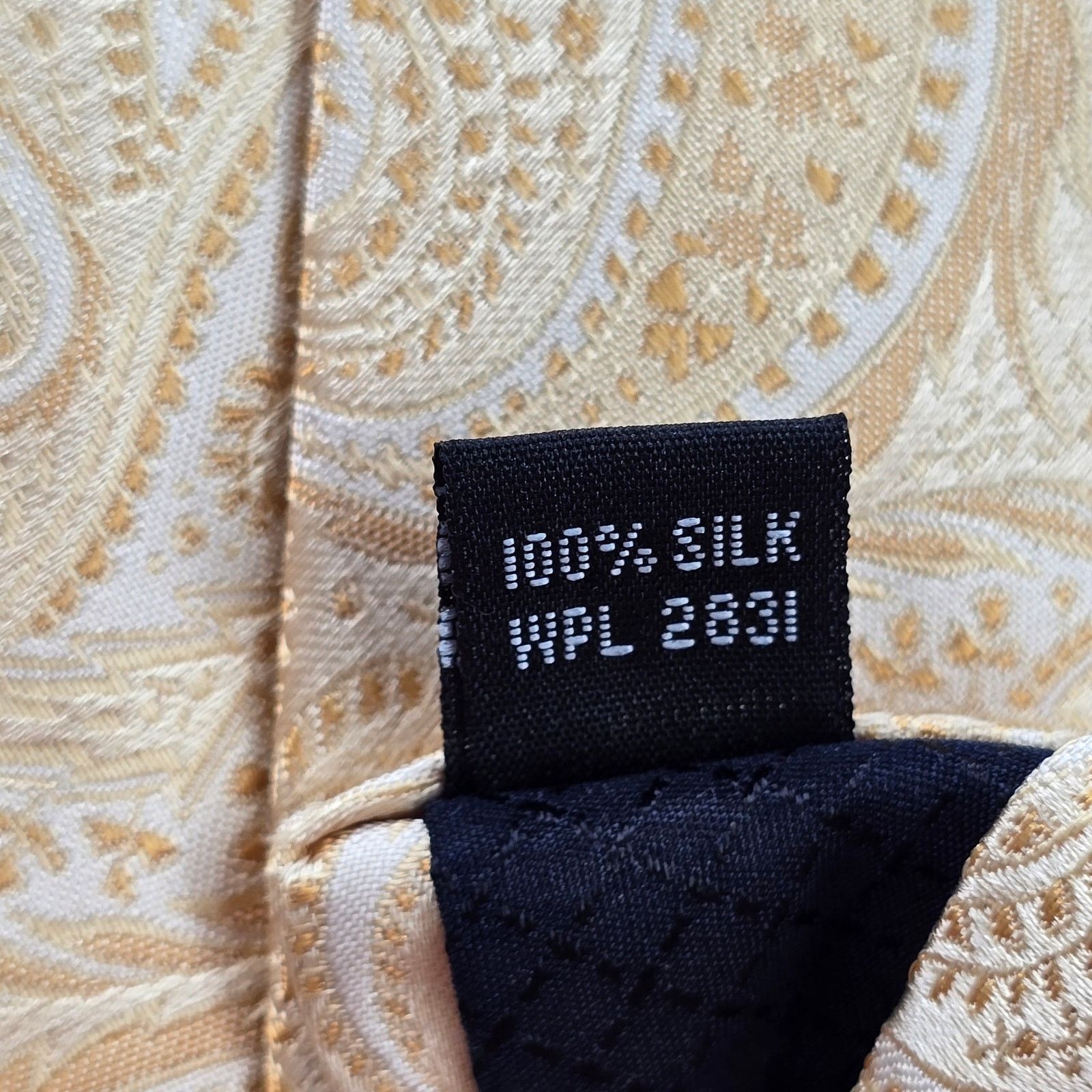 Jones New York Jones New York Yellow Floral Paisley 100% Silk Neck Tie Size 30 - 5 Thumbnail