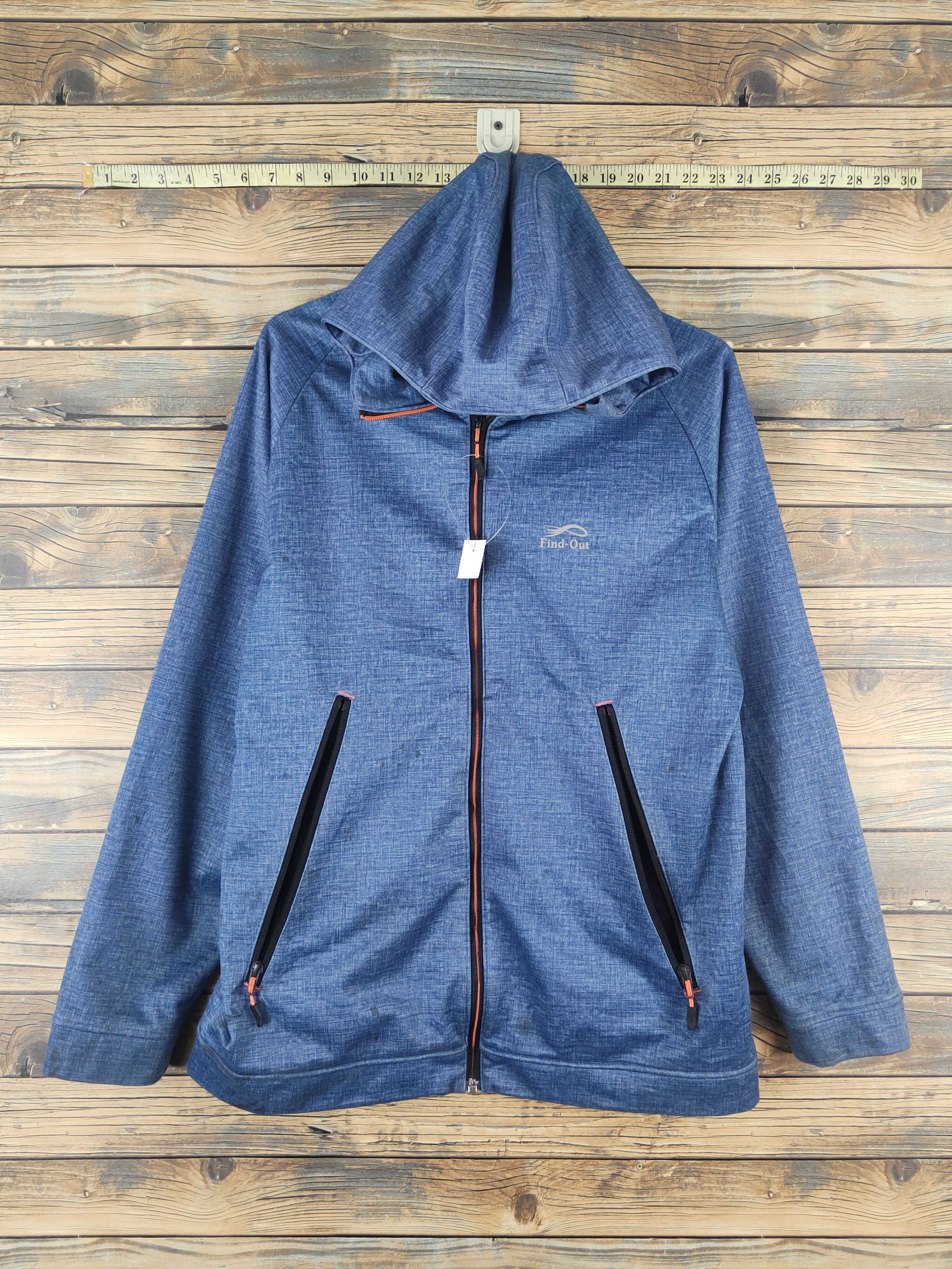 Find Out Blue Nylon Sportswear Hoodie Sweaters #W2253