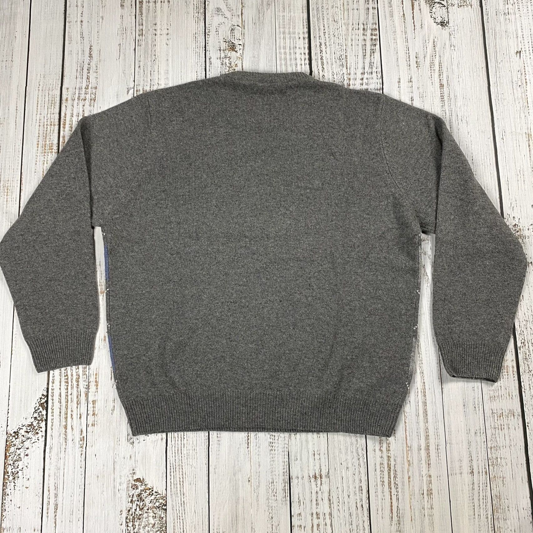 Jos. A. Bank VINTAGE Jos. A. Bank Classic Lambswool Blend Argyle Pullover Sweater L Grey Mens Size US L / EU 52-54 / 3 - 4 Thumbnail