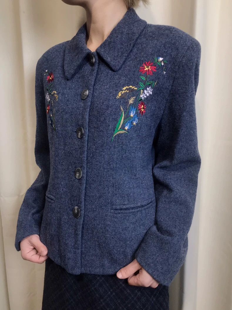 Kenzo Kenzo Vintage Showa woolen floral embroidered check set Size XS / US 0-2 / IT 36-38 - 2 Thumbnail
