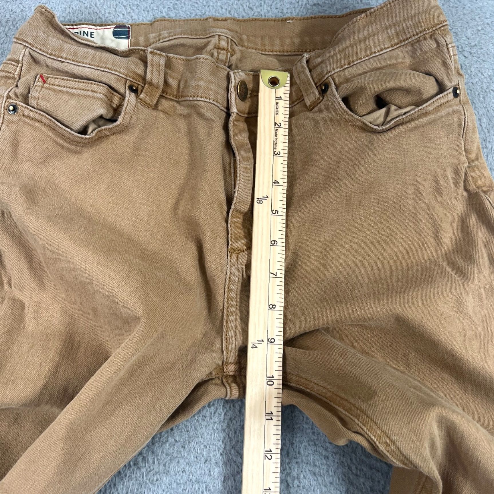 Marine Layer VINTAGE Marine Layer Men's Chino Pants 33x30 Flat Front Cotton Spandex Brown Casual Size US 33 - 6 Thumbnail