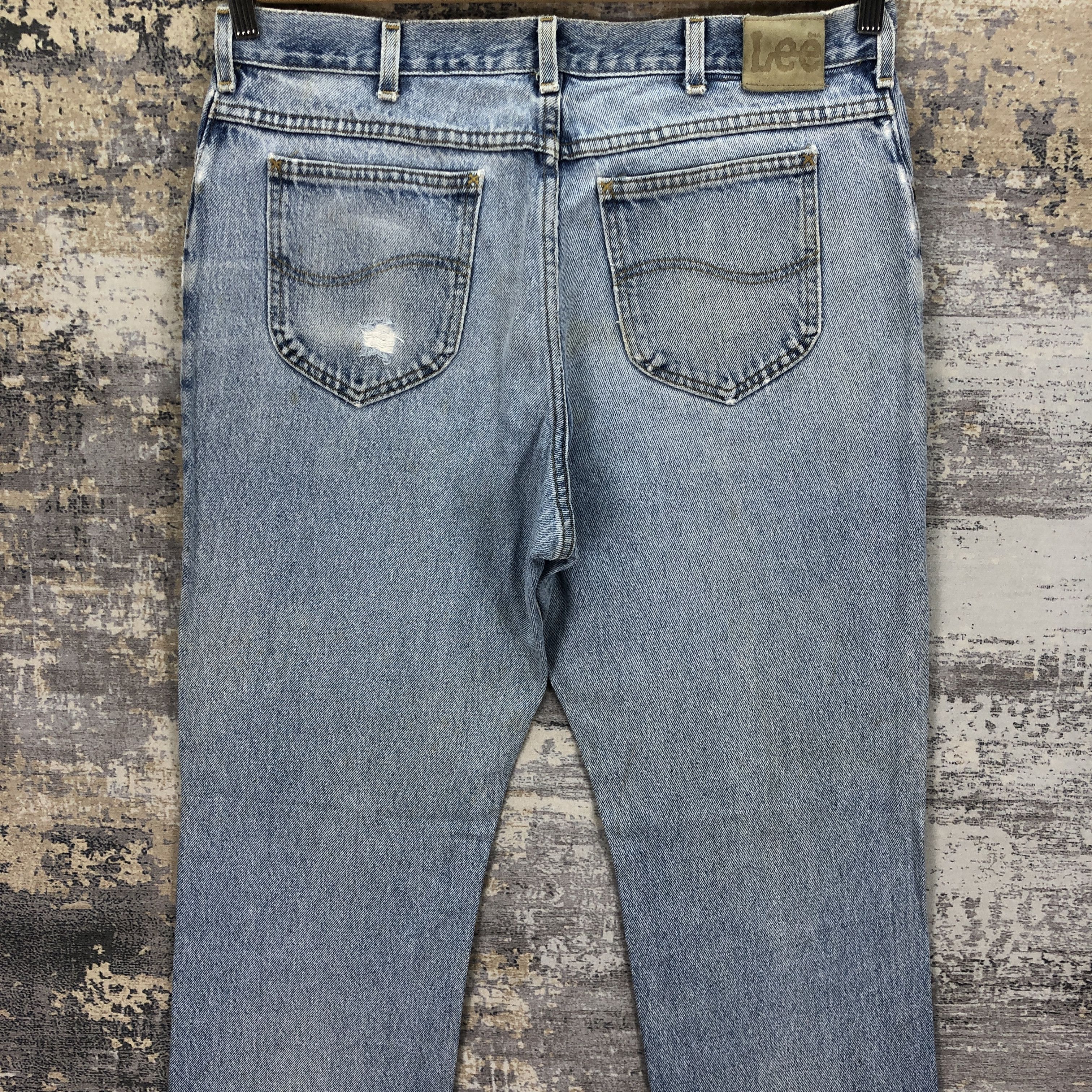 Lee Vintage 90s Lee Light Wash Jeans Ripped Lee Sun Faded Denim Size US 34 / EU 50 - 4 Thumbnail