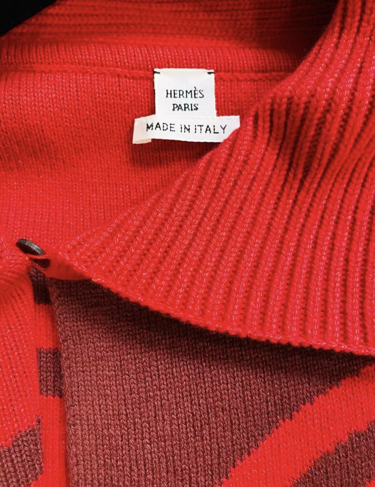 Hermes Hermès Classic Red Cashmere Long Knit Coat J33 Size XS / US 0-2 / IT 36-38 - 6 Thumbnail