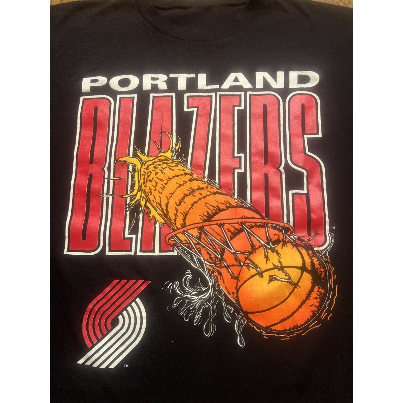 (+)PEOPLE Vintage 90’s Portland Trailblazers NBA Graphic T Shirt 2XL Size US XXL / EU 58 / 5 - 4 Thumbnail
