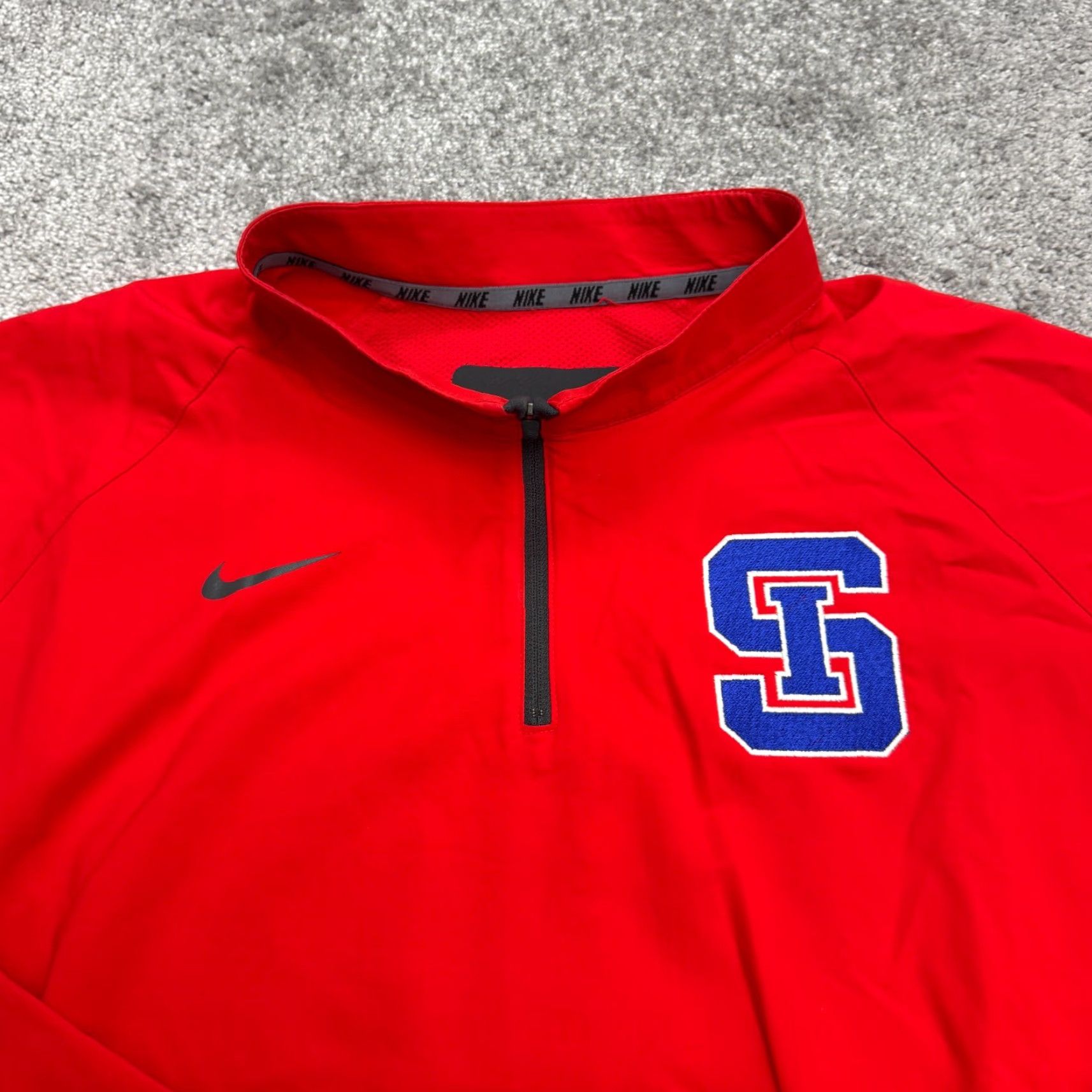 Nike Nike Full Zip Windbreaker Track Jacket Mens XL Red Embroidered Logo Team SI Logo Athletic Outerwear Size US XL / EU 56 / 4 - 3 Thumbnail