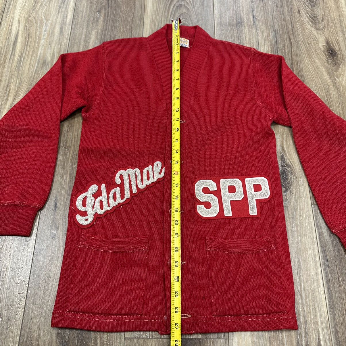 Vintage Vtg 50s Detroit Knitting Mills Wool SPP Letterman Cardigan Size M / US 6-8 / IT 42-44 - 9 Thumbnail
