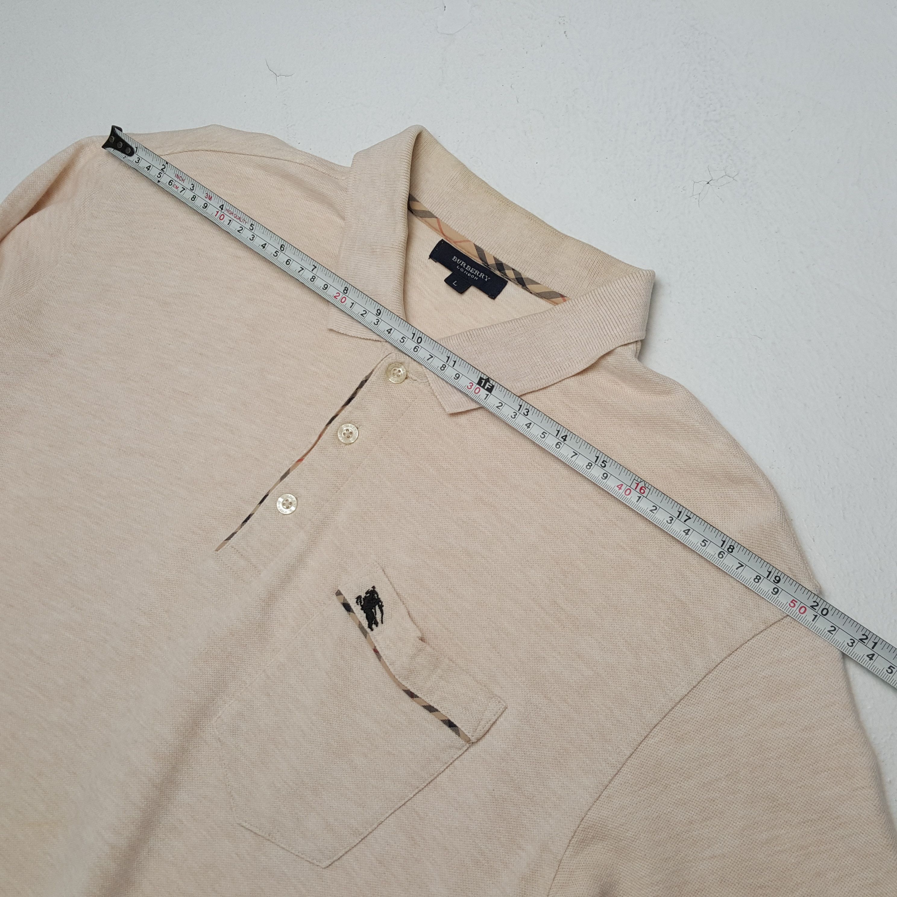 Burberry × Vintage BURBERRY LONDON Pocket Design Casual Custom Art Polos Size US L / EU 52-54 / 3 - 5 Thumbnail