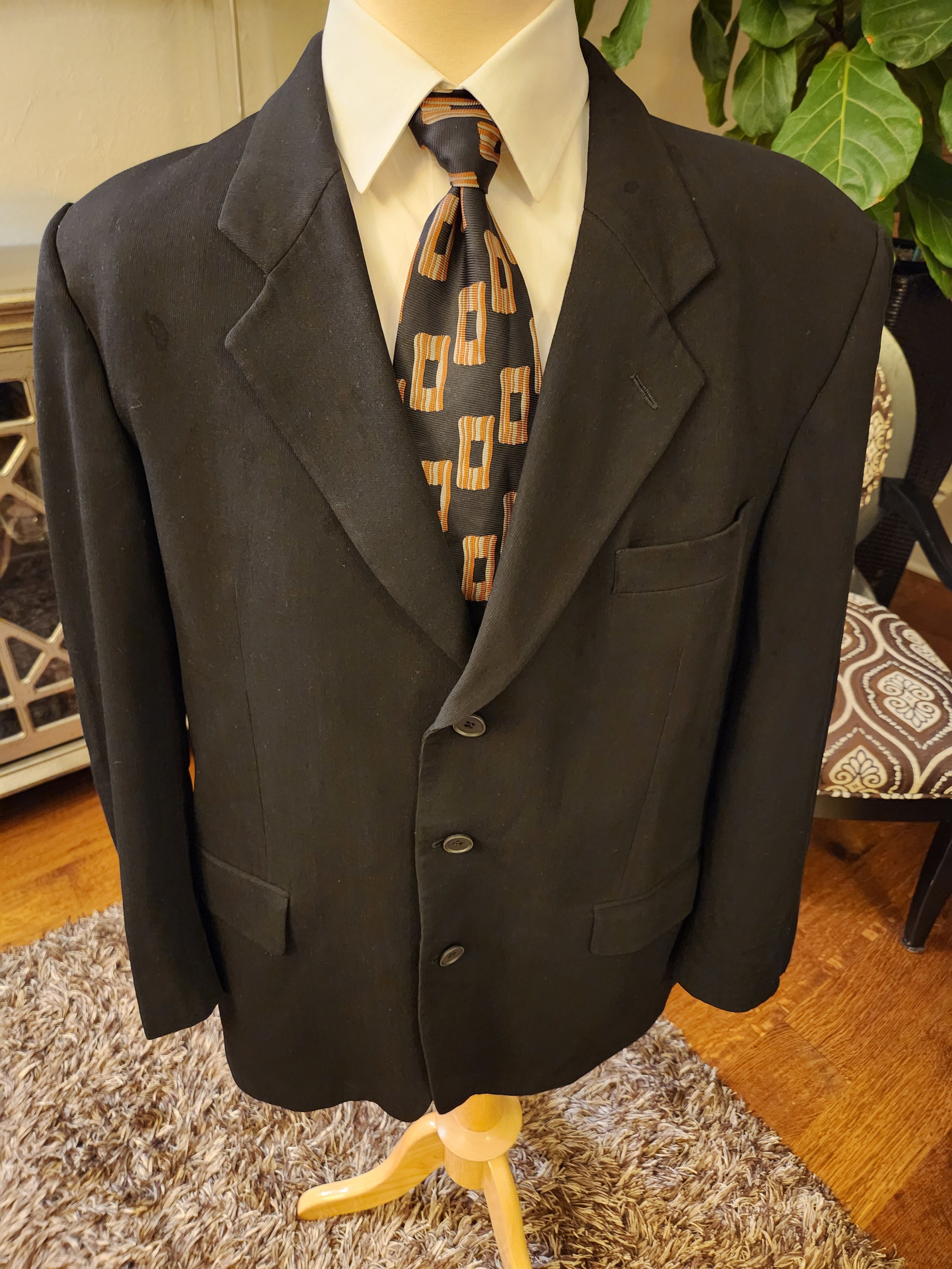 Designer × Vintage × Yves Saint Laurent Vintage 90's Men's 100% Wool Blazer Size 46R - 1 Thumbnail