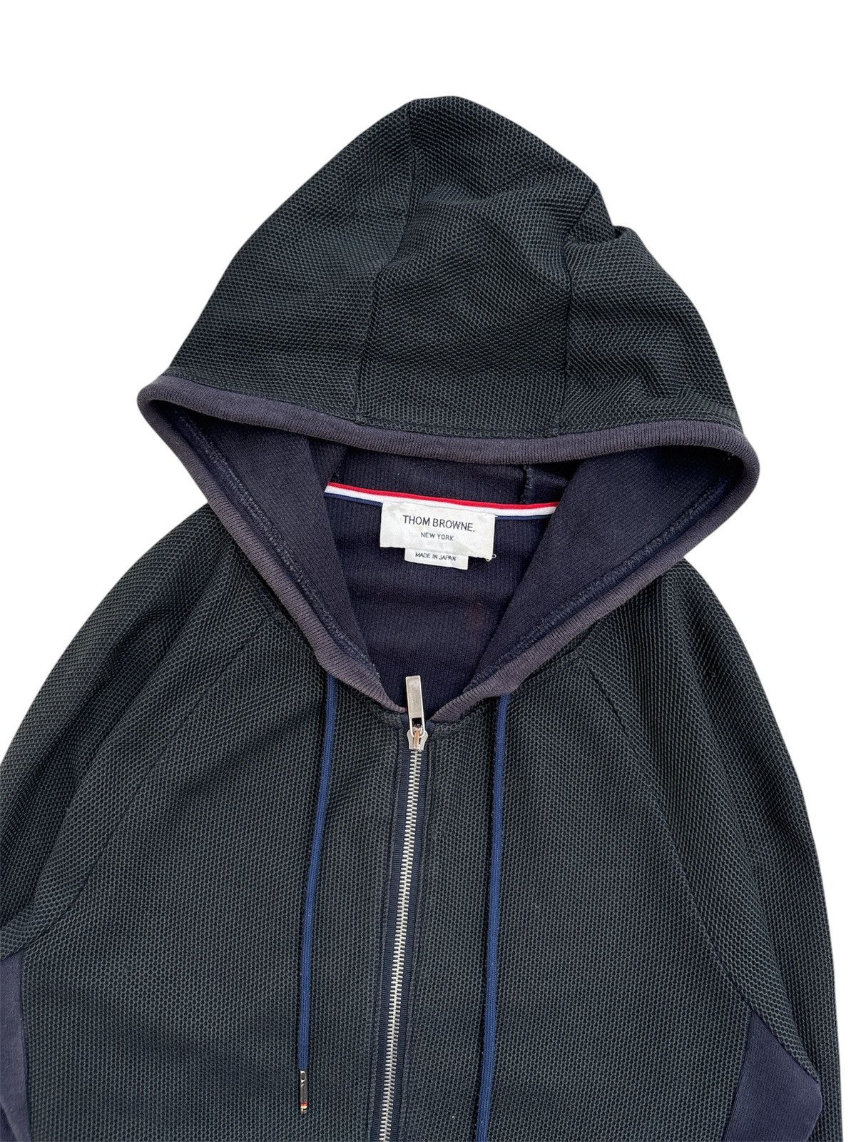 Thom Browne Two Tone Mesh Zip Hoodie Size US M / EU 48-50 / 2 - 3 Thumbnail