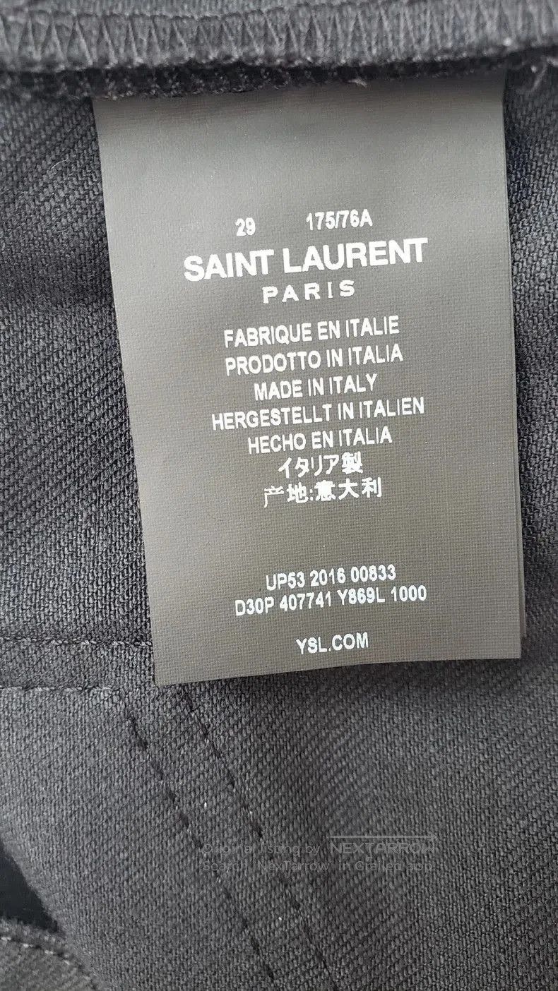Hedi Slimane SAINT LAURENT YSL D10 Black Jeans. Size US 29 - 4 Thumbnail