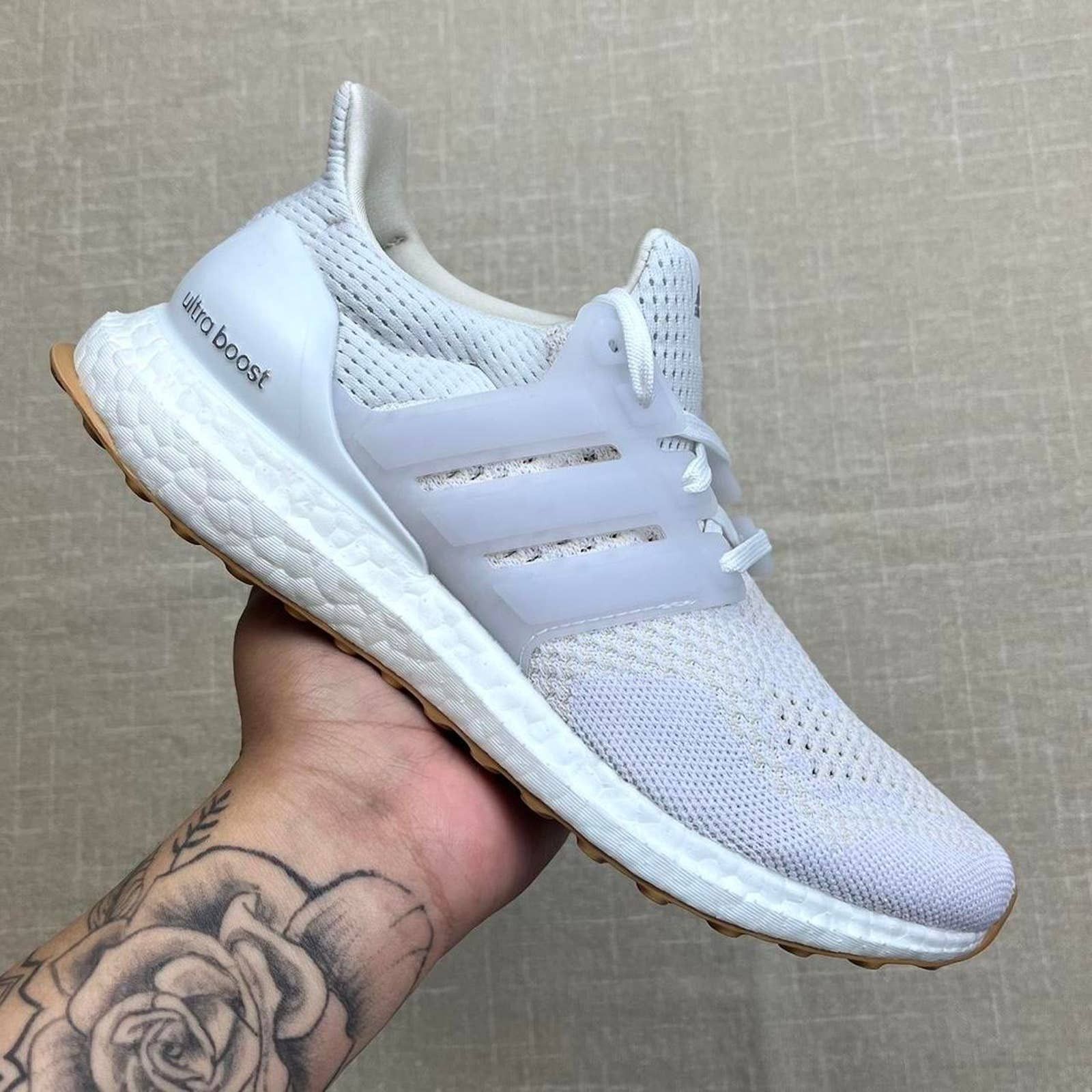 image of Adidas Ultraboost 1.0 White Gum Shoes, Women's (Size 7.5)