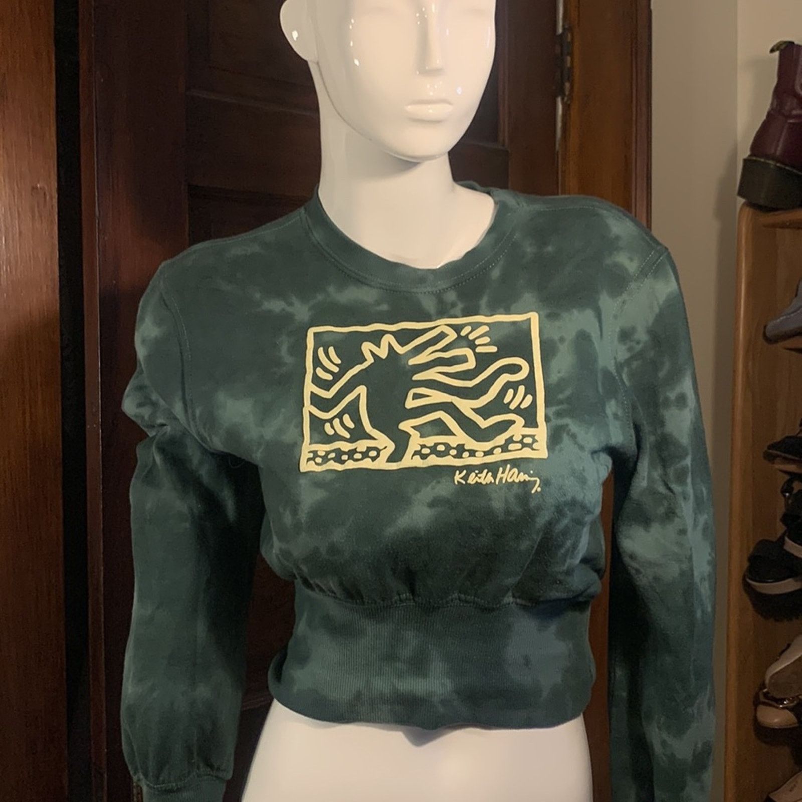 Keith Haring Keith Haring tie dye cropped sweatshirt dancing barking dog Size S / US 4 / IT 40 - 5 Thumbnail