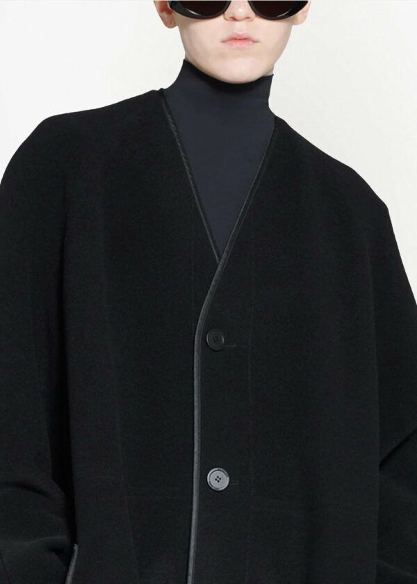 Balenciaga o1in1g1024 Lining Coat in Black Size XS / US 0-2 / IT 36-38 - 2 Thumbnail