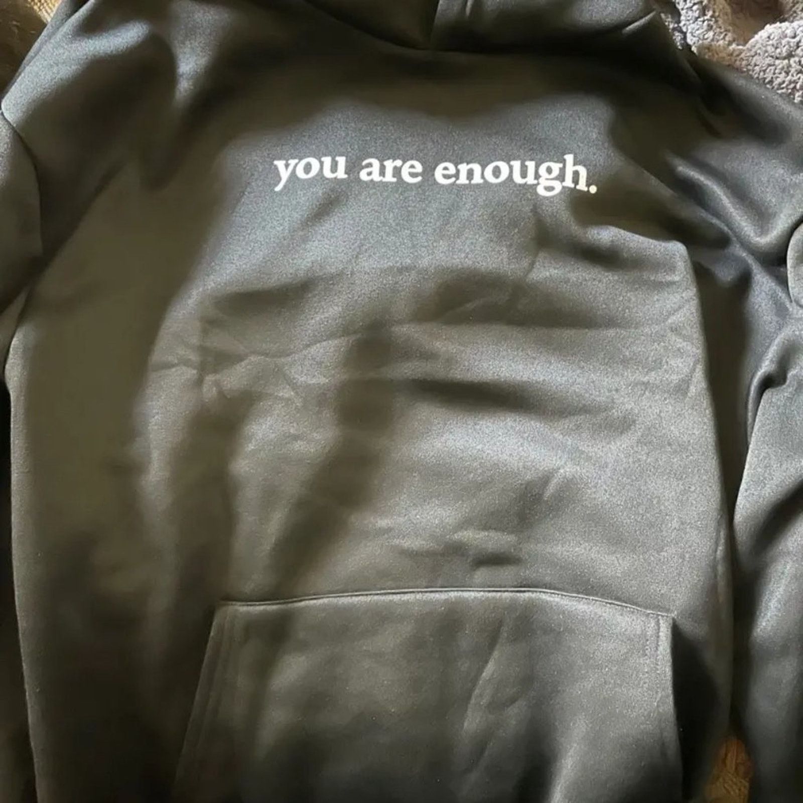 Other You Are Enough Sweatshirt Message on Back Black XL (12) Size XL / US 12-14 / IT 48-50 - 5 Thumbnail