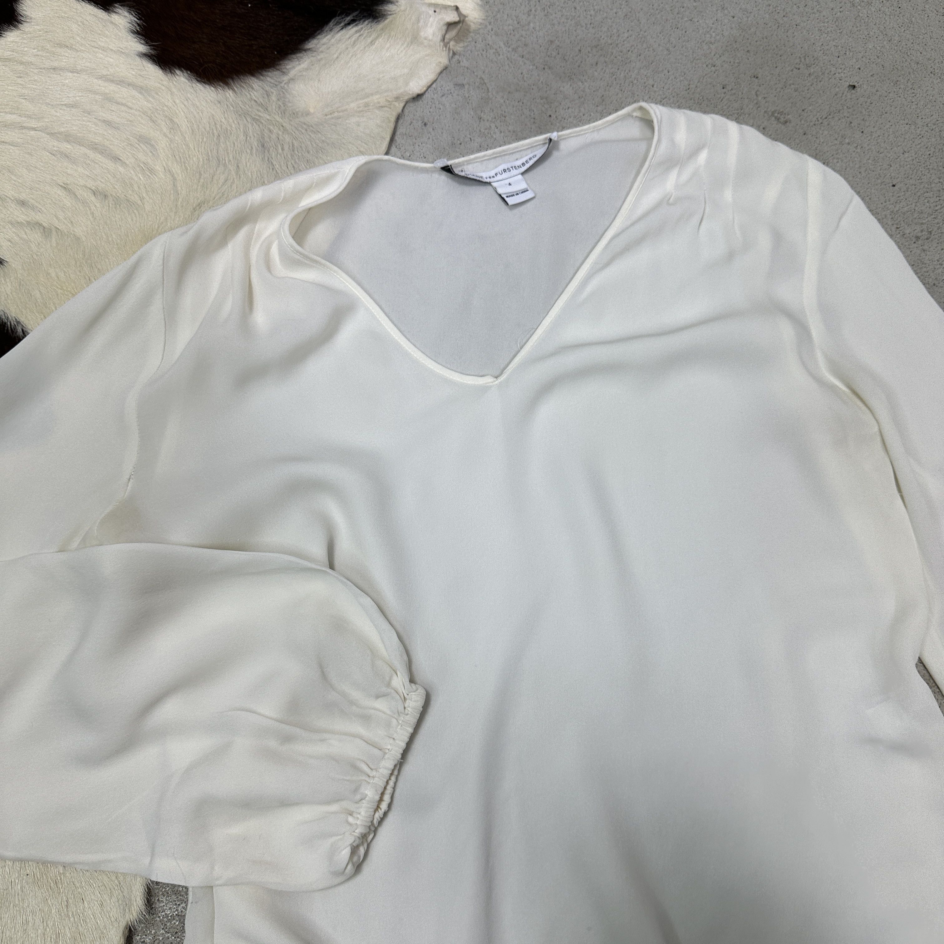Diane von Furstenberg Vintage Avant Garde Diane Von Furstenberg Shirt Y2K Size S / US 4 / IT 40 - 3 Thumbnail