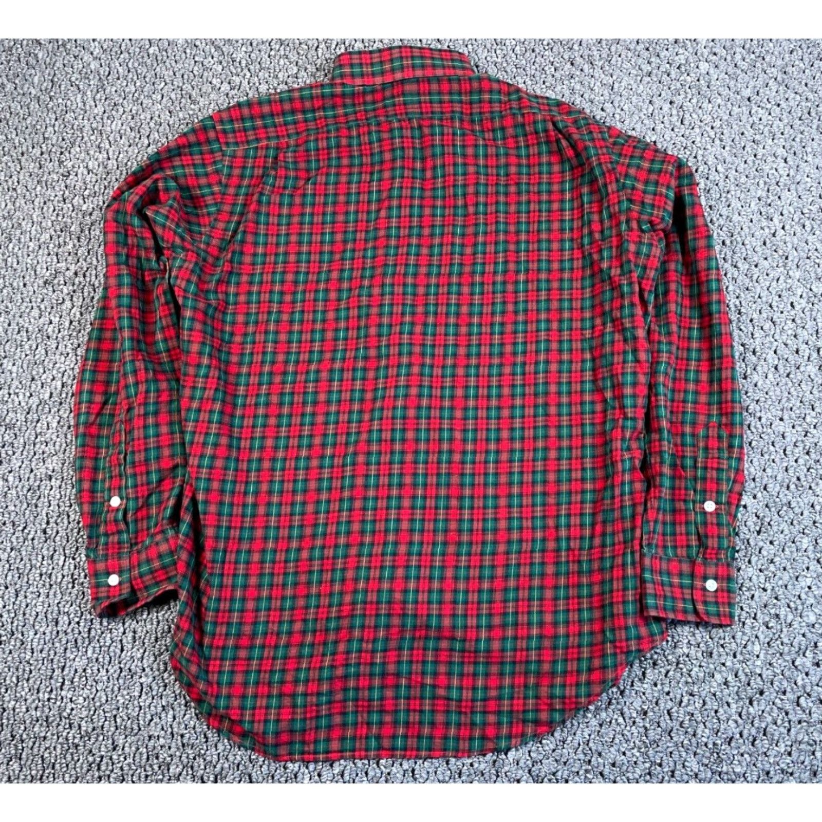 Polo Ralph Lauren Polo Ralph Lauren Shirt Adult Large Red Green Tartan Plaid Cotton Regent Fit Size US L / EU 52-54 / 3 - 2 Thumbnail