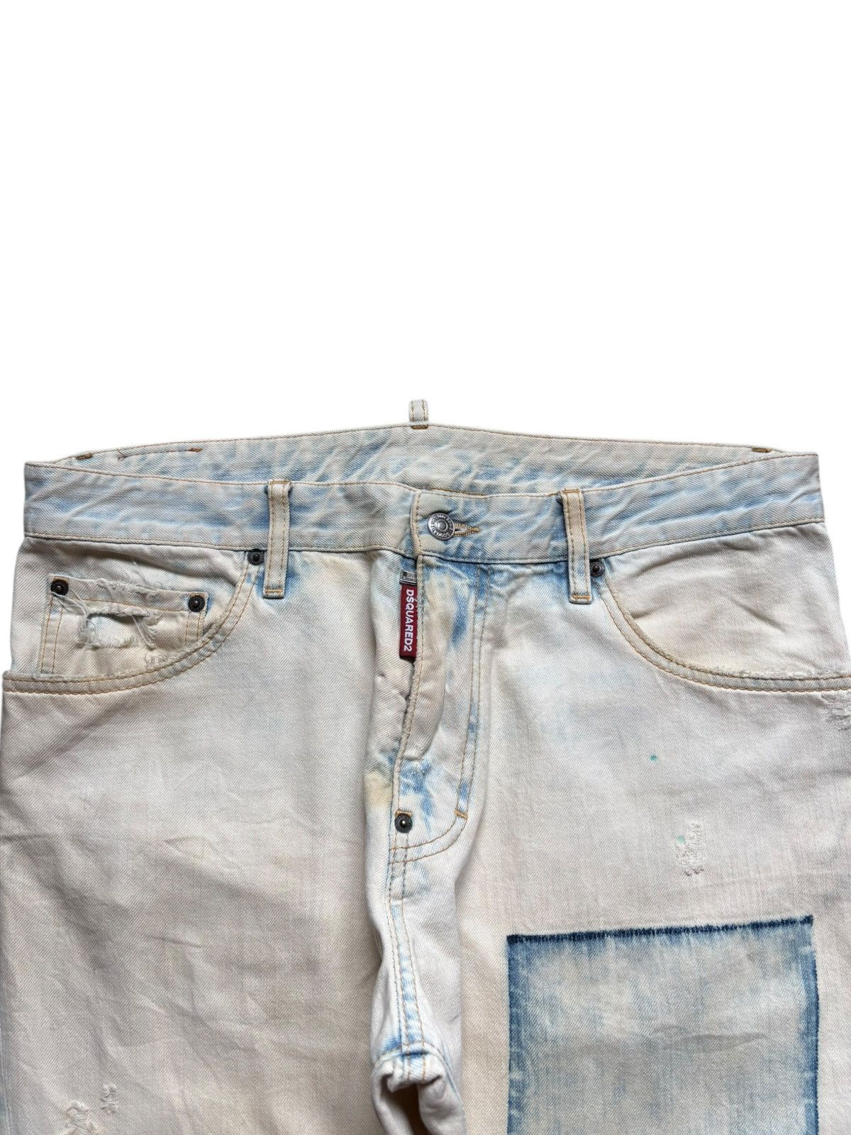 Dsquared2 Vintage Italy Dsquared2 Bleach Acid Wash Distress Rip Jeans Size US 35 - 4 Thumbnail