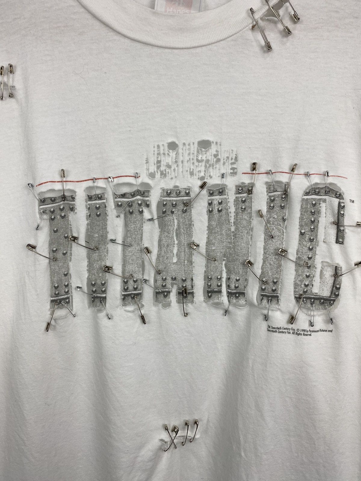 Hanes 🇺🇸 Vintage 1998 Titanic Leonardo Dicaprio Custom T-Shirt Y2K Size US XL / EU 56 / 4 - 4 Thumbnail