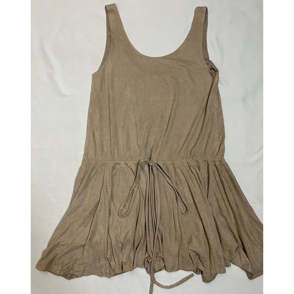 Free People NWT New $88 Free People Beige Perforated Tunic Mini Dress S Size M / US 6-8 / IT 42-44 - 6 Thumbnail